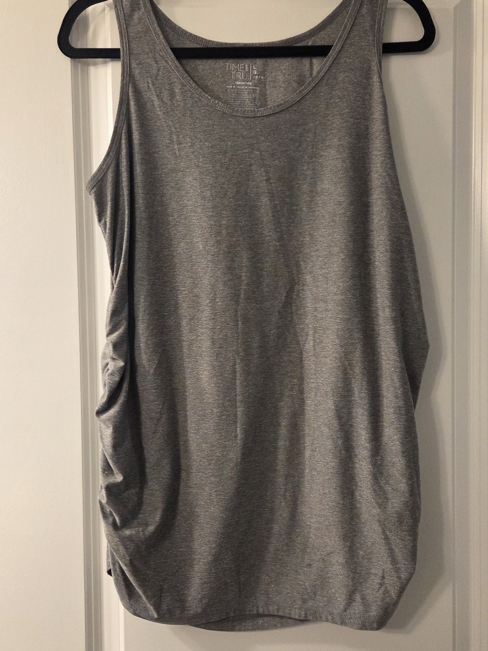 Heather Grey Scoop Neck Maternity Tank